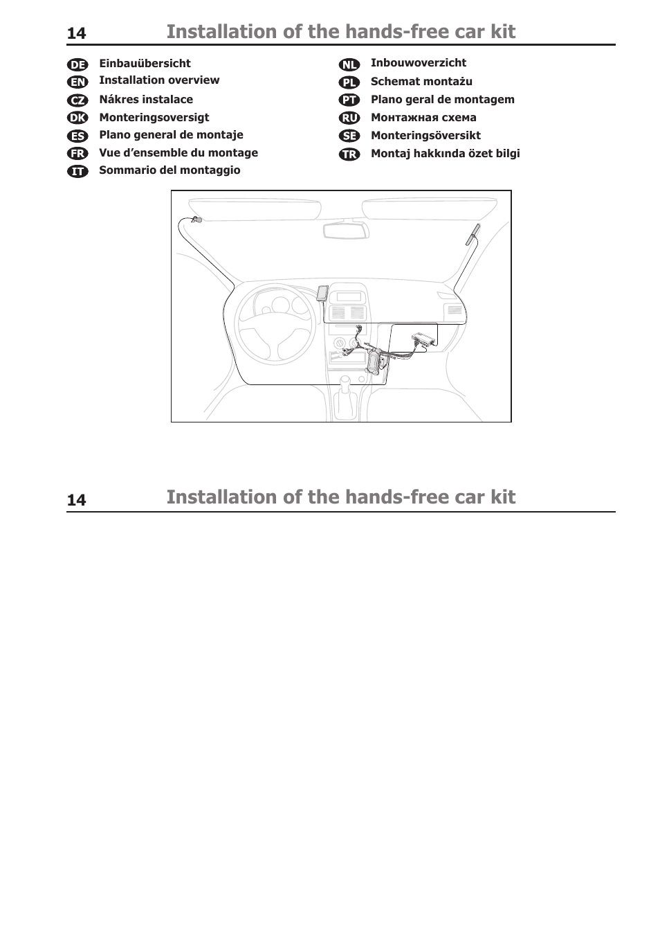 Installation of the hands-free car kit | BURY CC 9068 APP USER Manual User Manual | Page 14 / 65