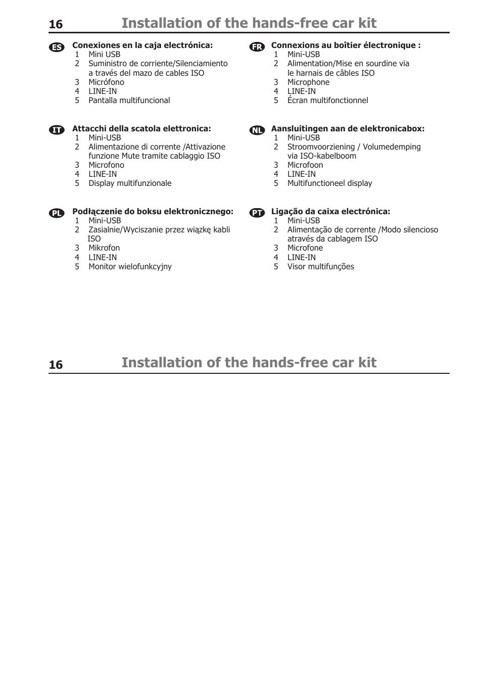 Installation of the hands-free car kit | BURY CC 9068 APP USER Manual User Manual | Page 16 / 65
