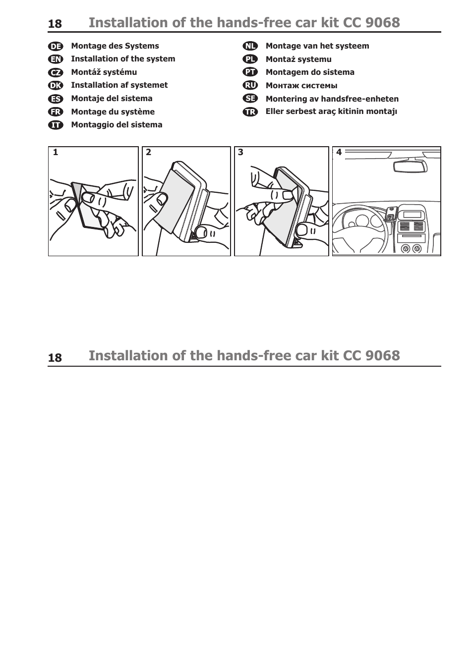 Installation of the hands-free car kit cc 9068 | BURY CC 9068 APP USER Manual User Manual | Page 18 / 65