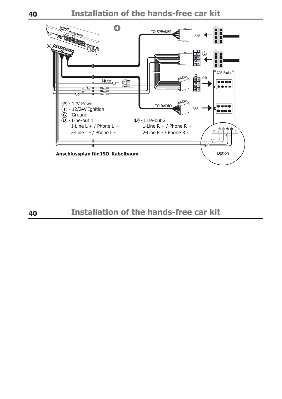 Installation of the hands-free car kit | BURY CC 9068 APP USER Manual User Manual | Page 40 / 65