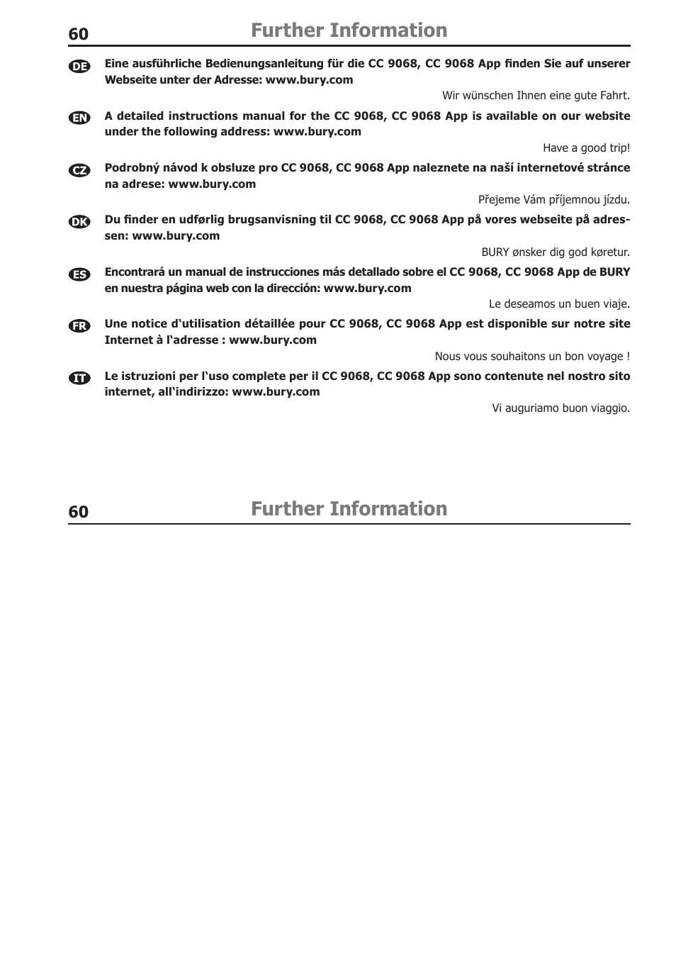Further information | BURY CC 9068 APP USER Manual User Manual | Page 60 / 65