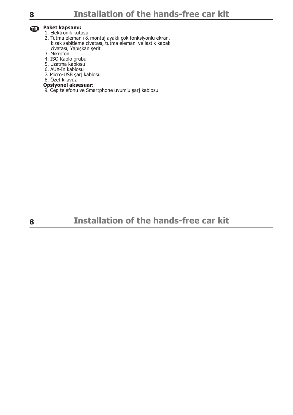Installation of the hands-free car kit | BURY CC 9068 APP USER Manual User Manual | Page 8 / 65
