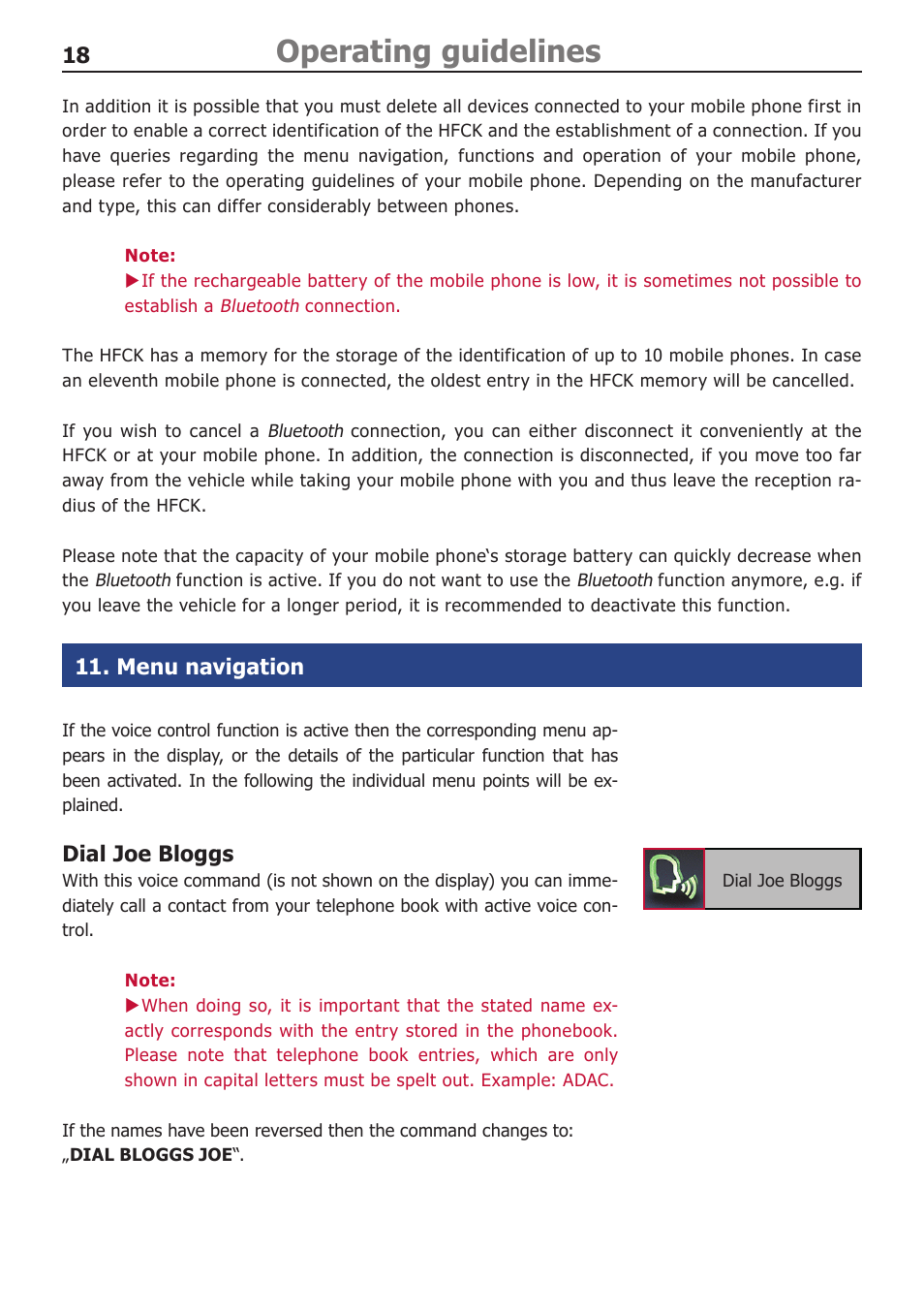 Operating guidelines | BURY CC 9068 USER Manual User Manual | Page 18 / 37