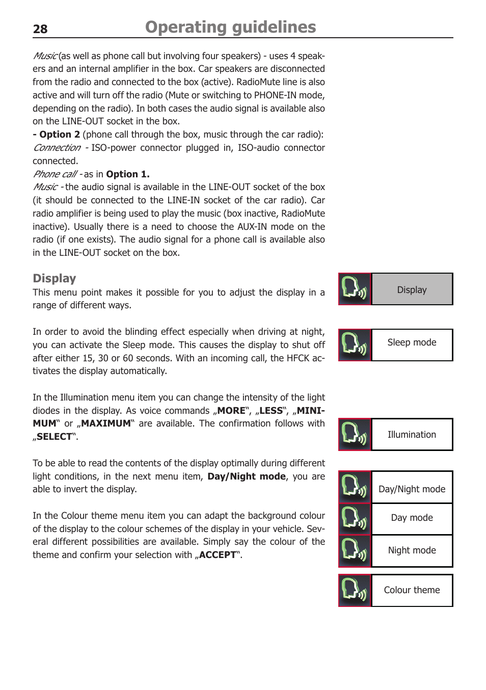 Operating guidelines | BURY CC 9068 USER Manual User Manual | Page 28 / 37