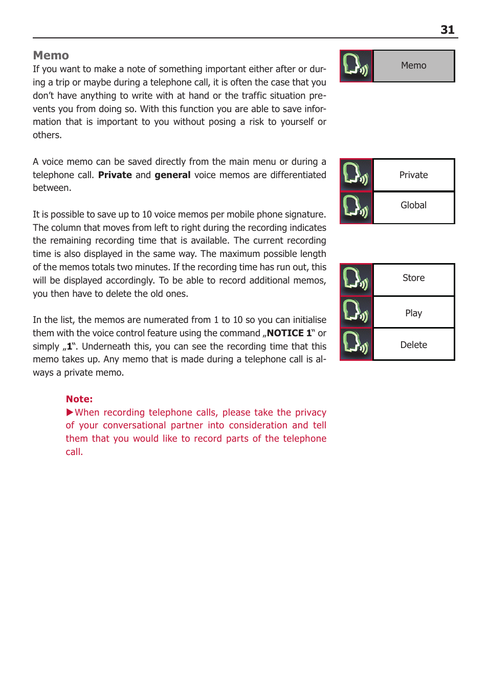 BURY CC 9068 USER Manual User Manual | Page 31 / 37