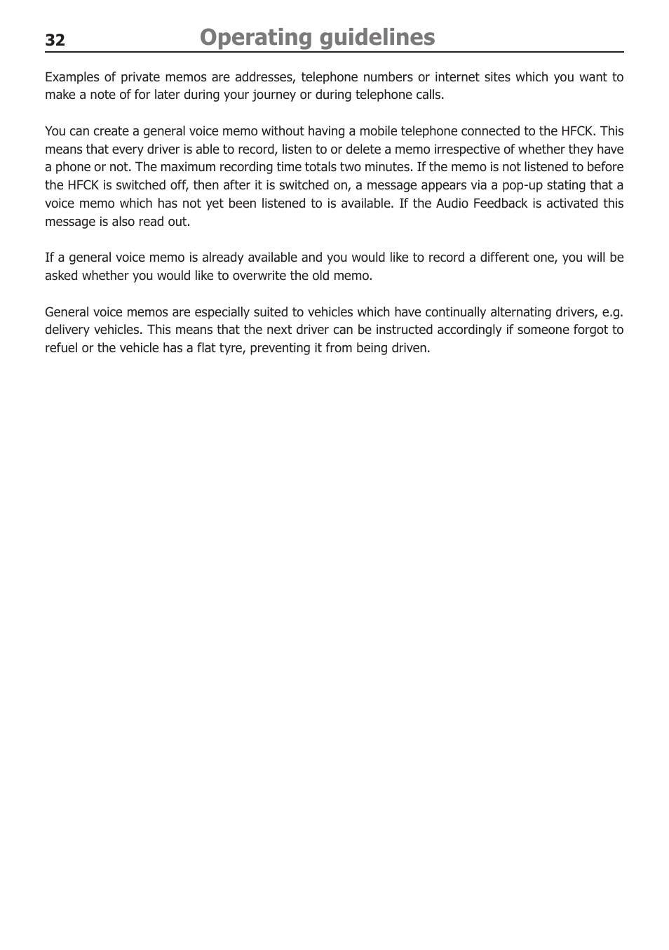 Operating guidelines | BURY CC 9068 USER Manual User Manual | Page 32 / 37