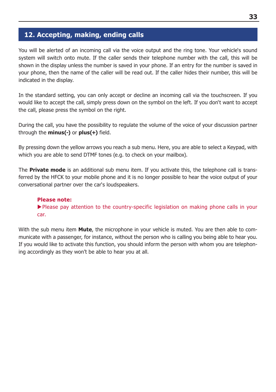 BURY CC 9068 USER Manual User Manual | Page 33 / 37