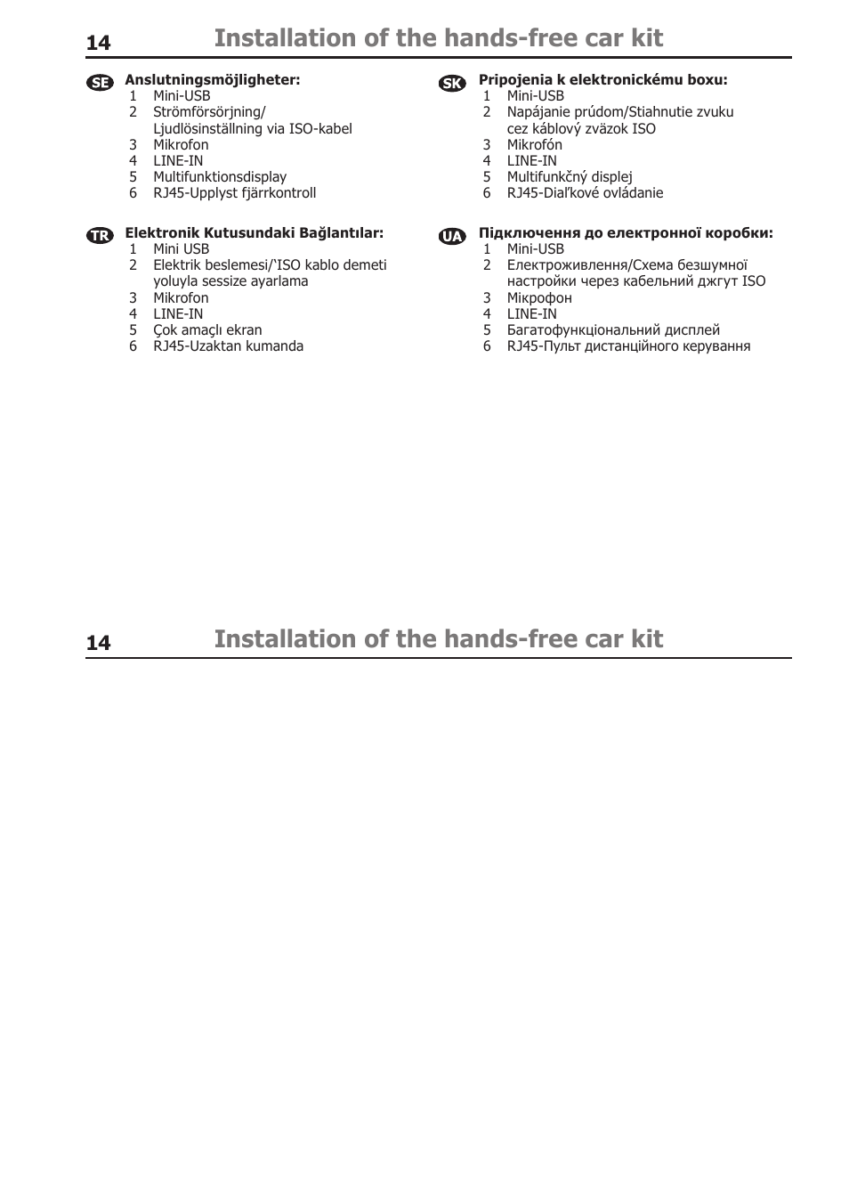 Installation of the hands-free car kit | BURY CC 9058 USER Manual User Manual | Page 14 / 78