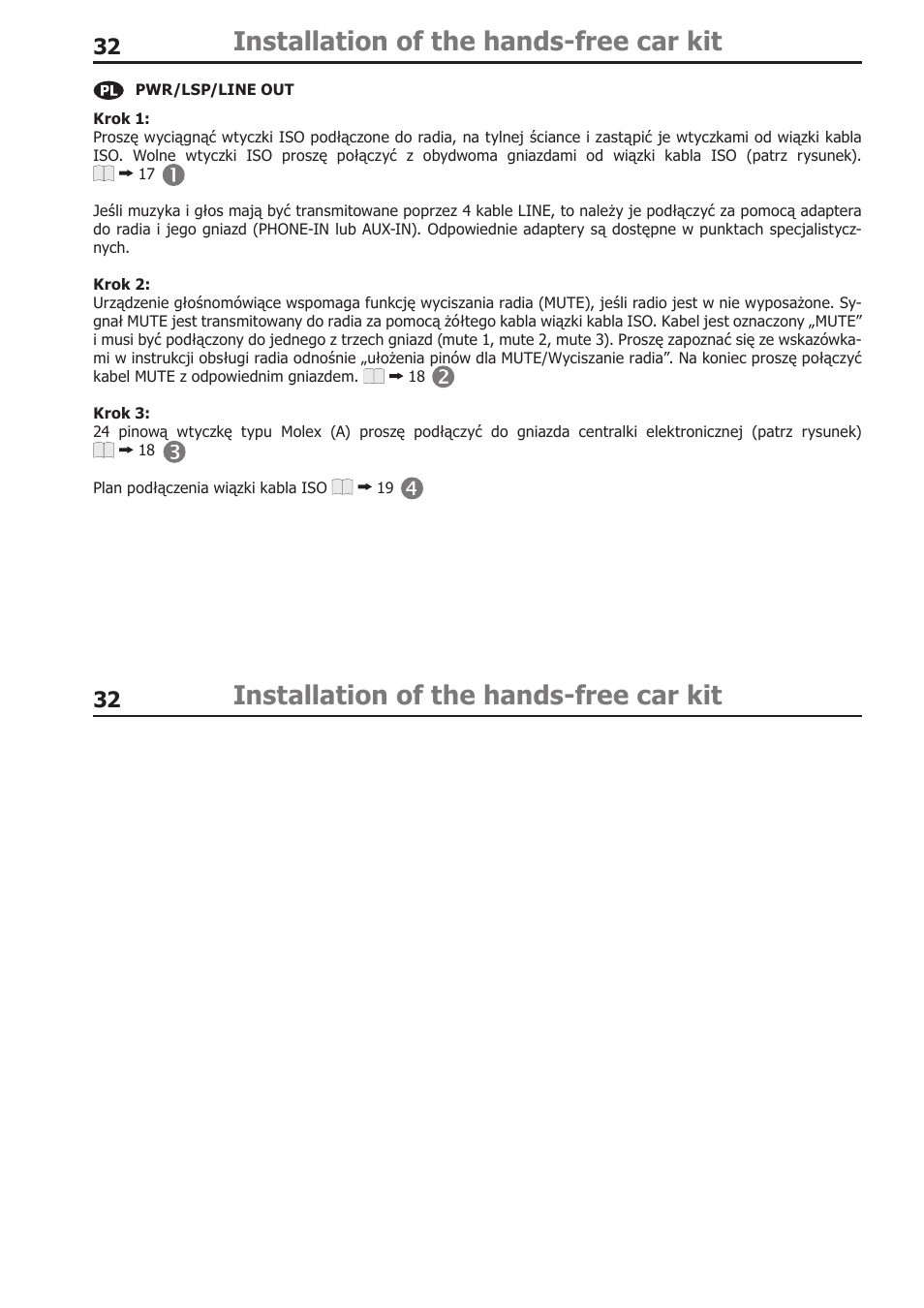 Installation of the hands-free car kit | BURY CC 9058 USER Manual User Manual | Page 32 / 78
