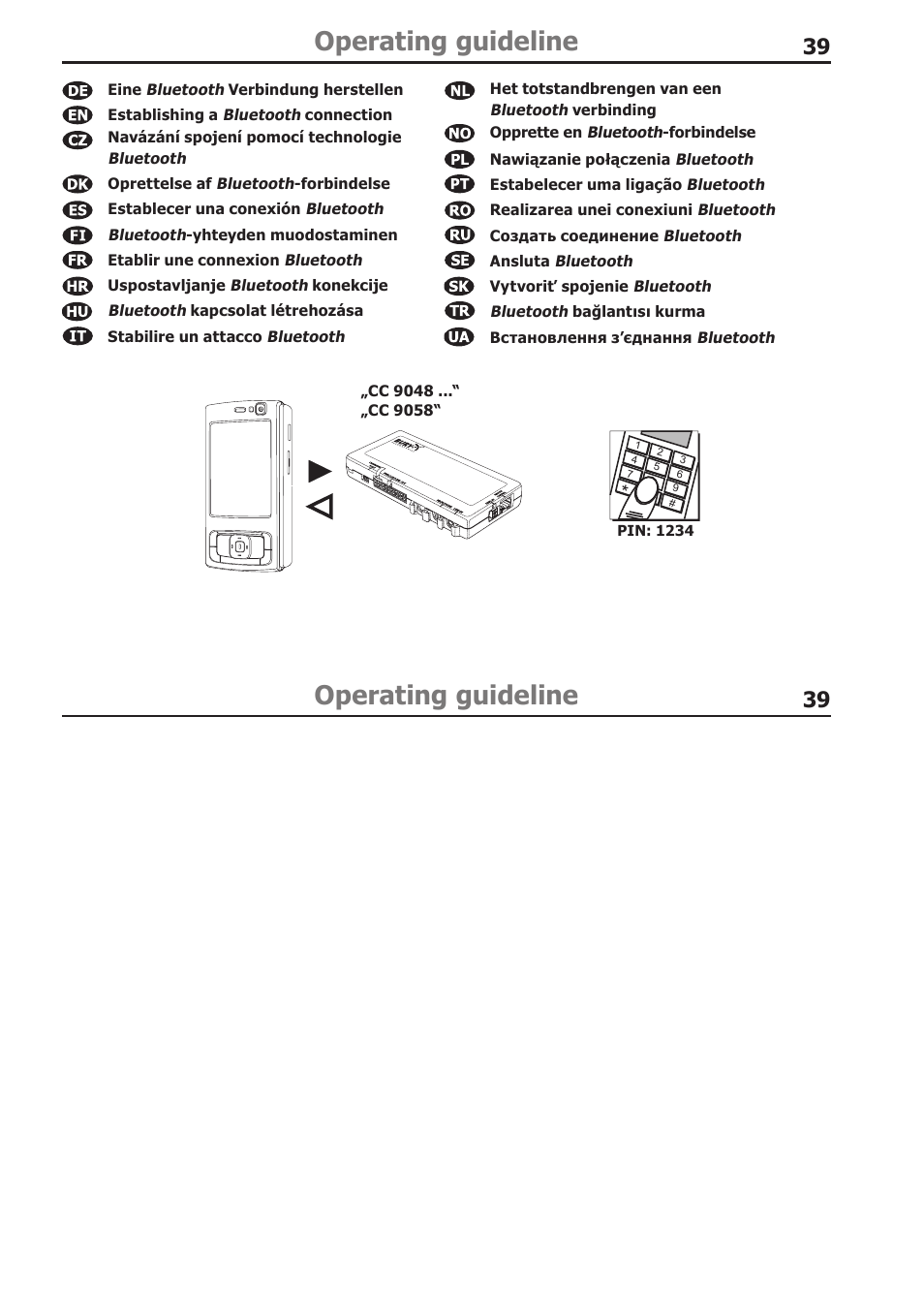 Operating guideline | BURY CC 9058 USER Manual User Manual | Page 39 / 78