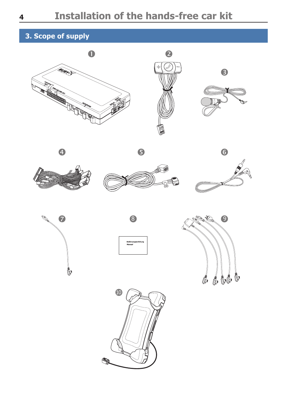 Installation of the hands-free car kit | BURY CC 9048 USER Manual User Manual | Page 5 / 21