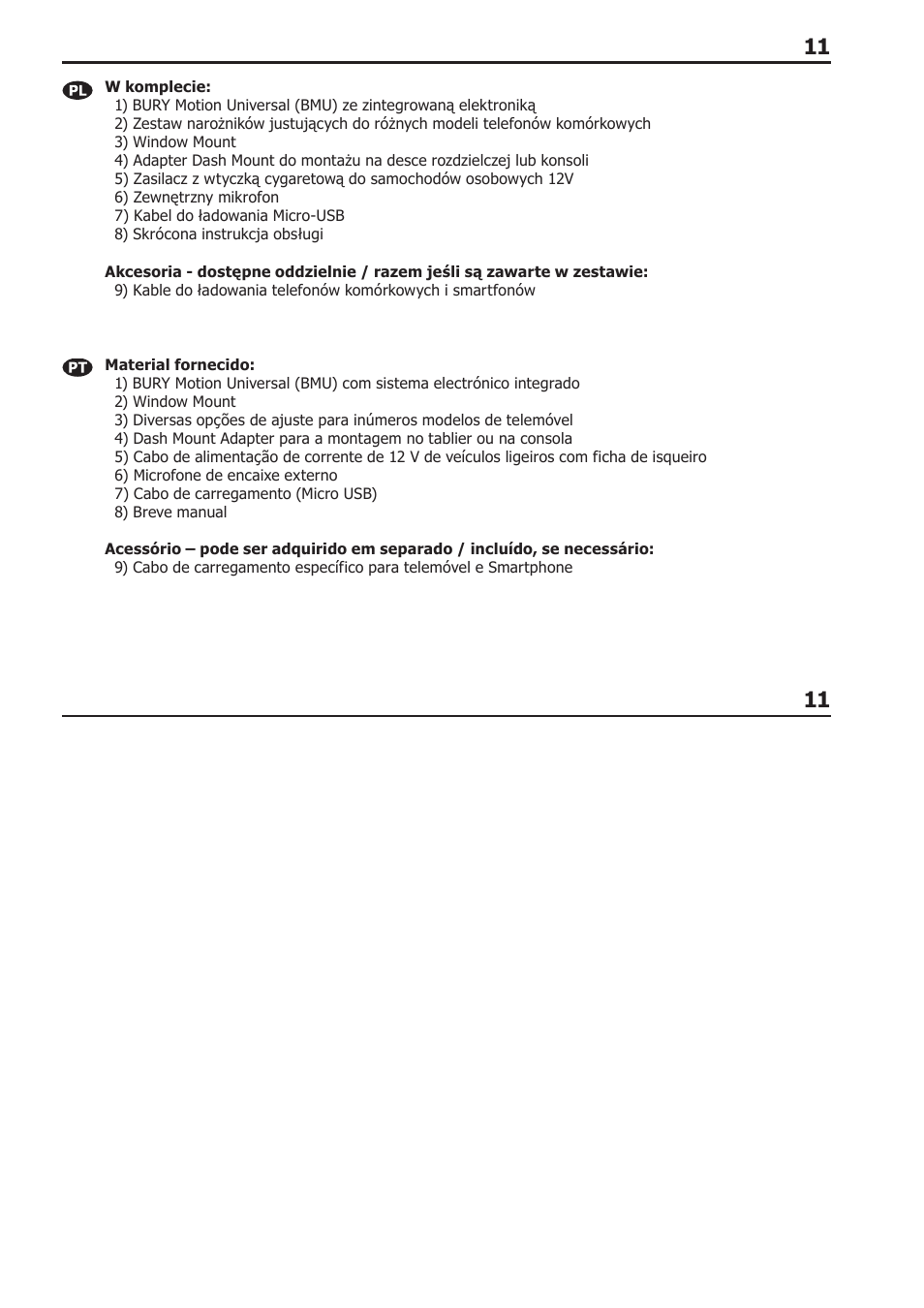 BURY Motion Universal User Manual | Page 11 / 63