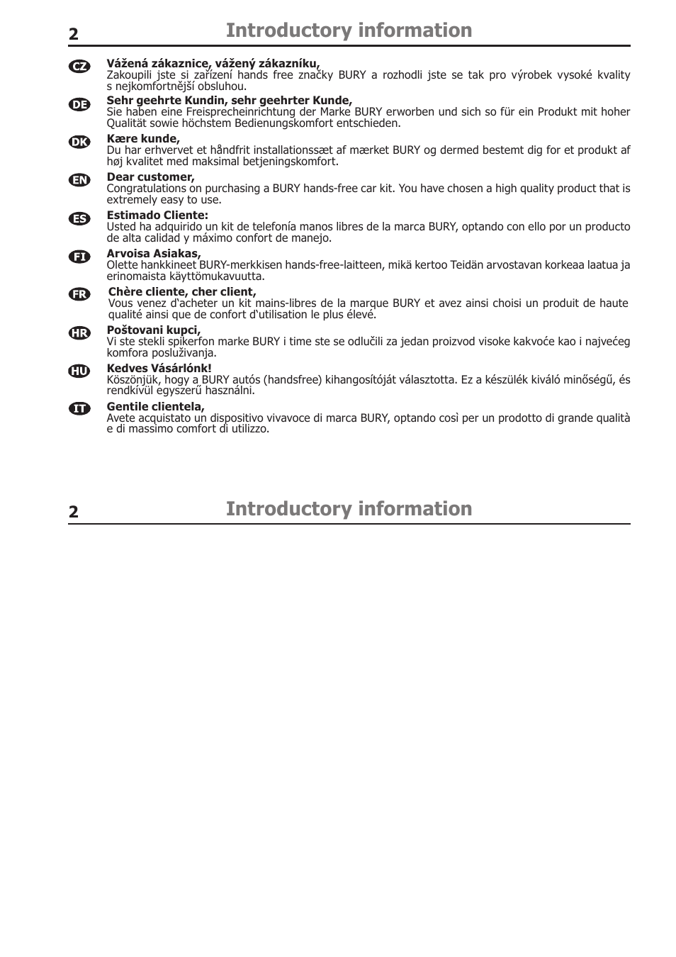 Introductory information | BURY Motion Universal User Manual | Page 2 / 63