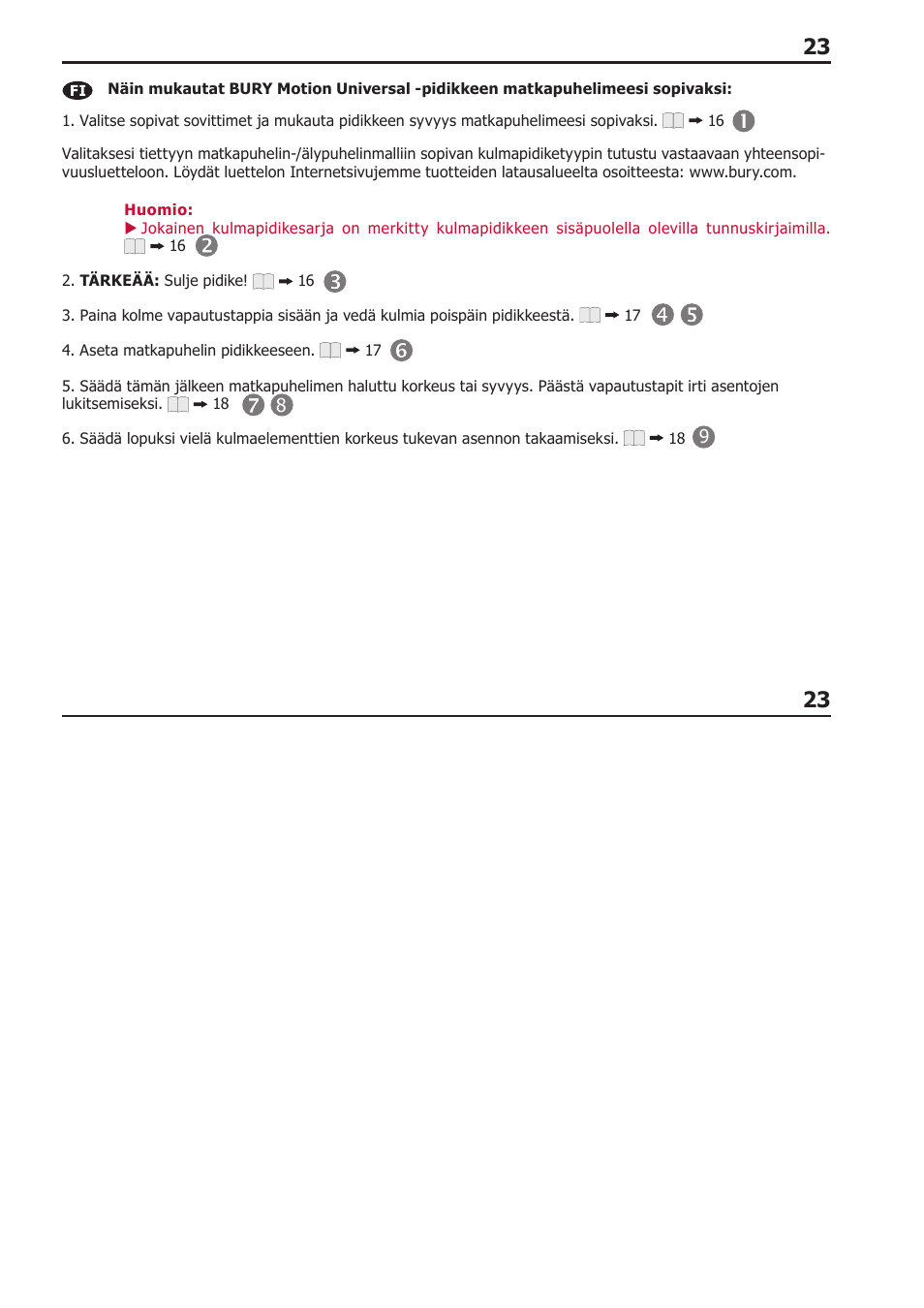 BURY Motion Universal User Manual | Page 23 / 63