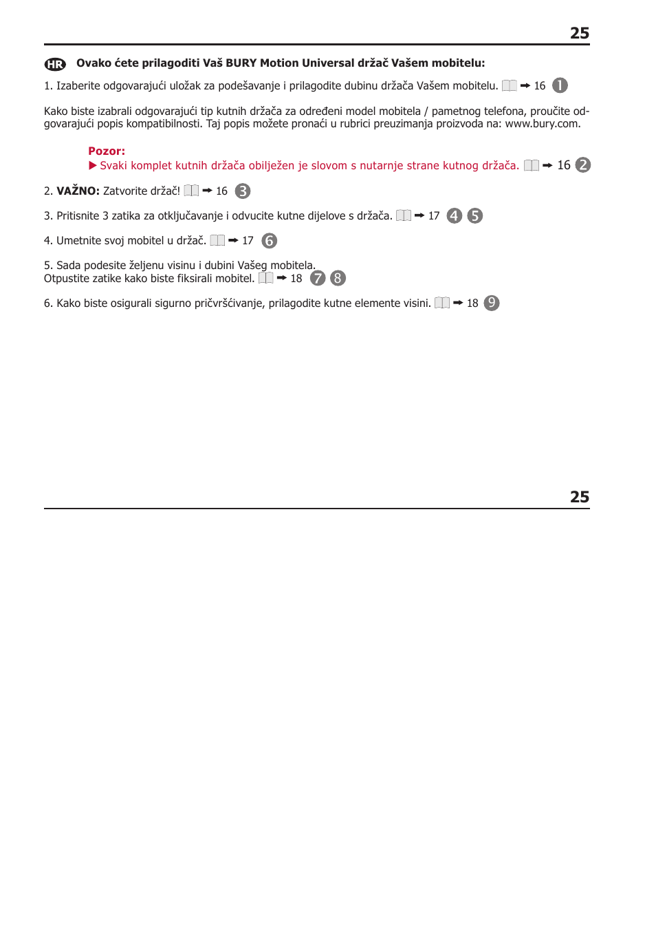 BURY Motion Universal User Manual | Page 25 / 63