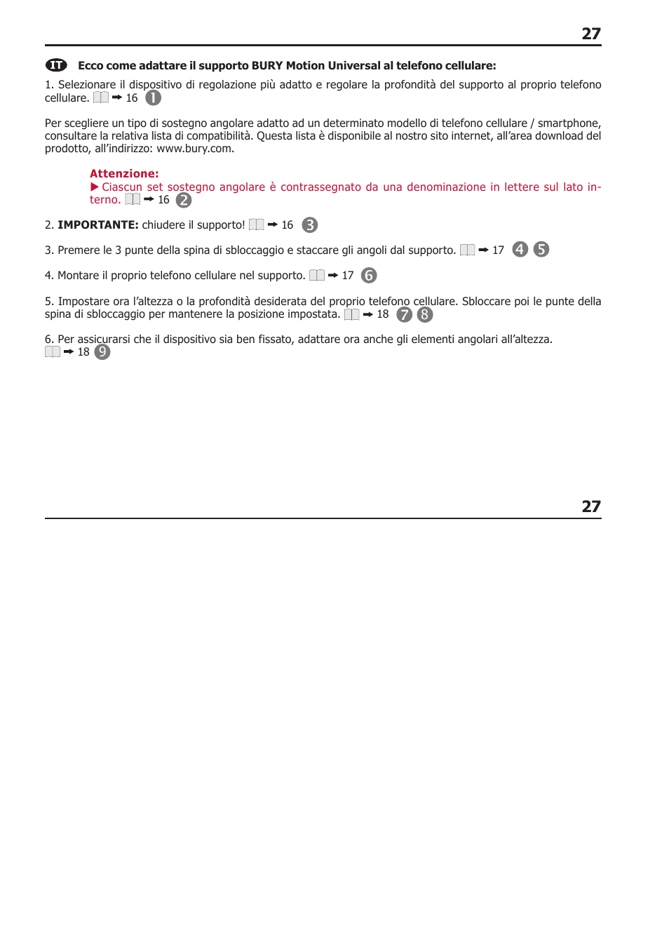 BURY Motion Universal User Manual | Page 27 / 63