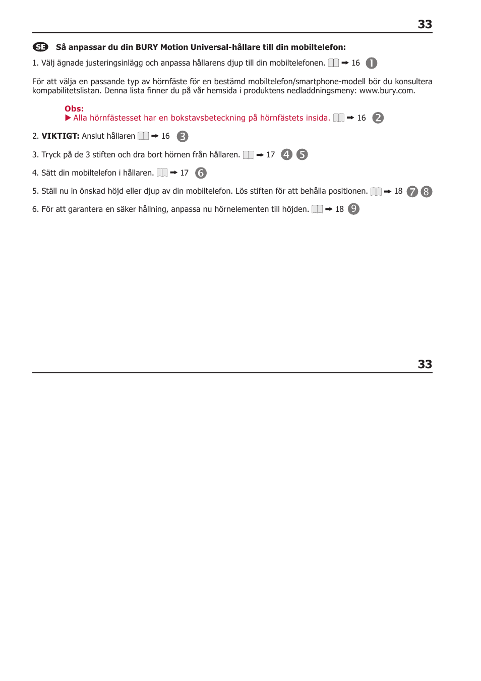 BURY Motion Universal User Manual | Page 33 / 63