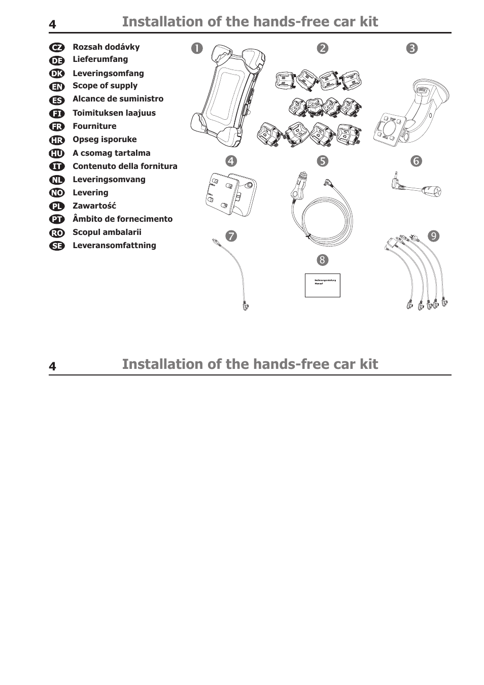 Installation of the hands-free car kit | BURY Motion Universal User Manual | Page 4 / 63