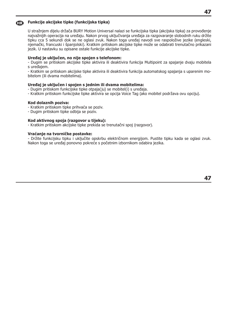BURY Motion Universal User Manual | Page 47 / 63