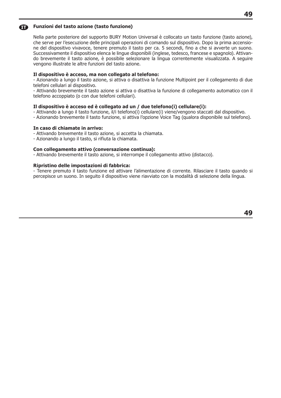 BURY Motion Universal User Manual | Page 49 / 63