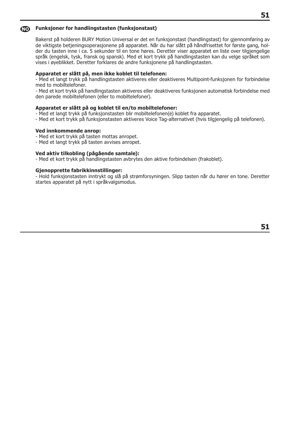 BURY Motion Universal User Manual | Page 51 / 63