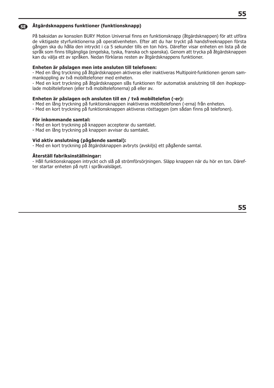 BURY Motion Universal User Manual | Page 55 / 63