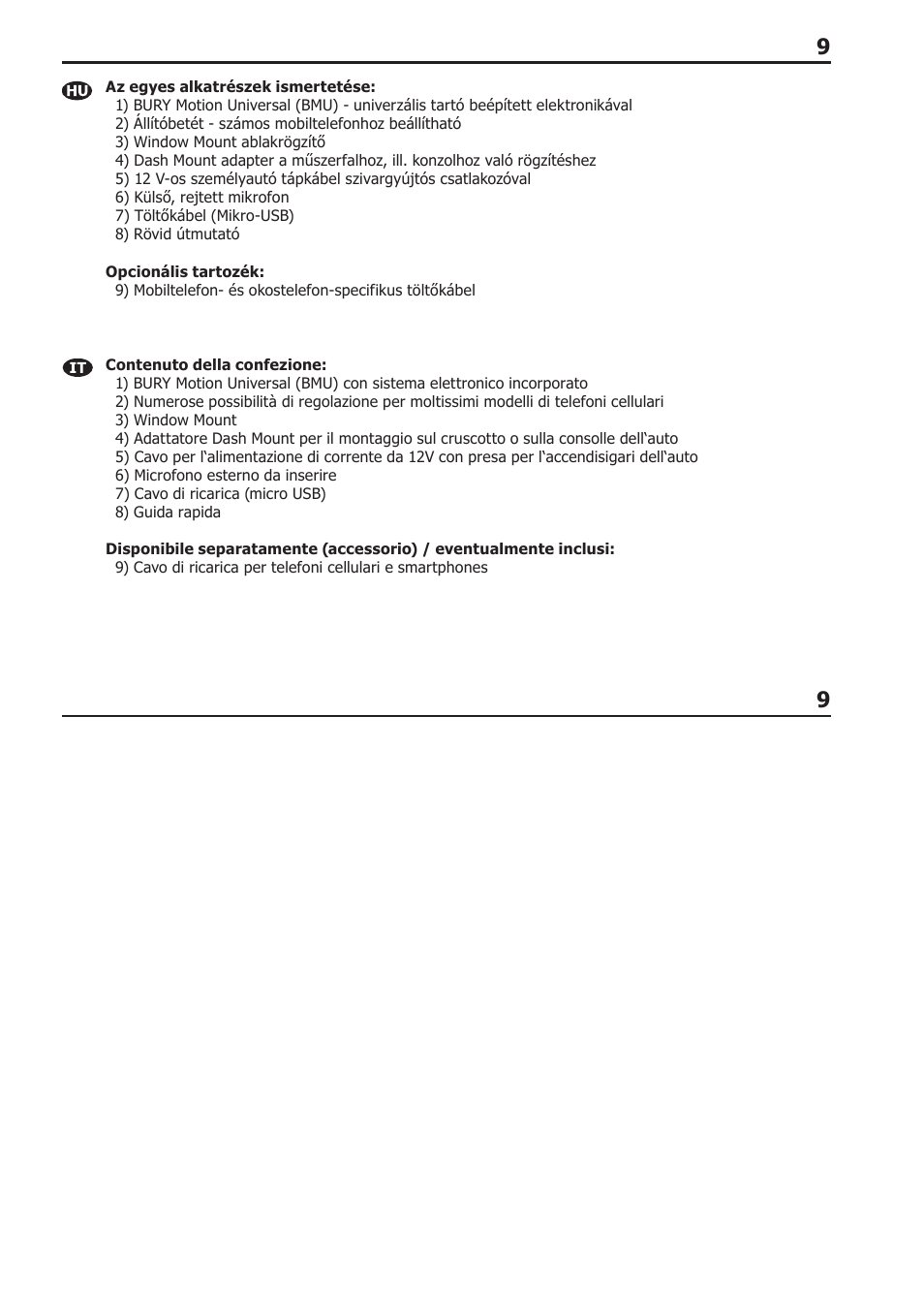 BURY Motion Universal User Manual | Page 9 / 63
