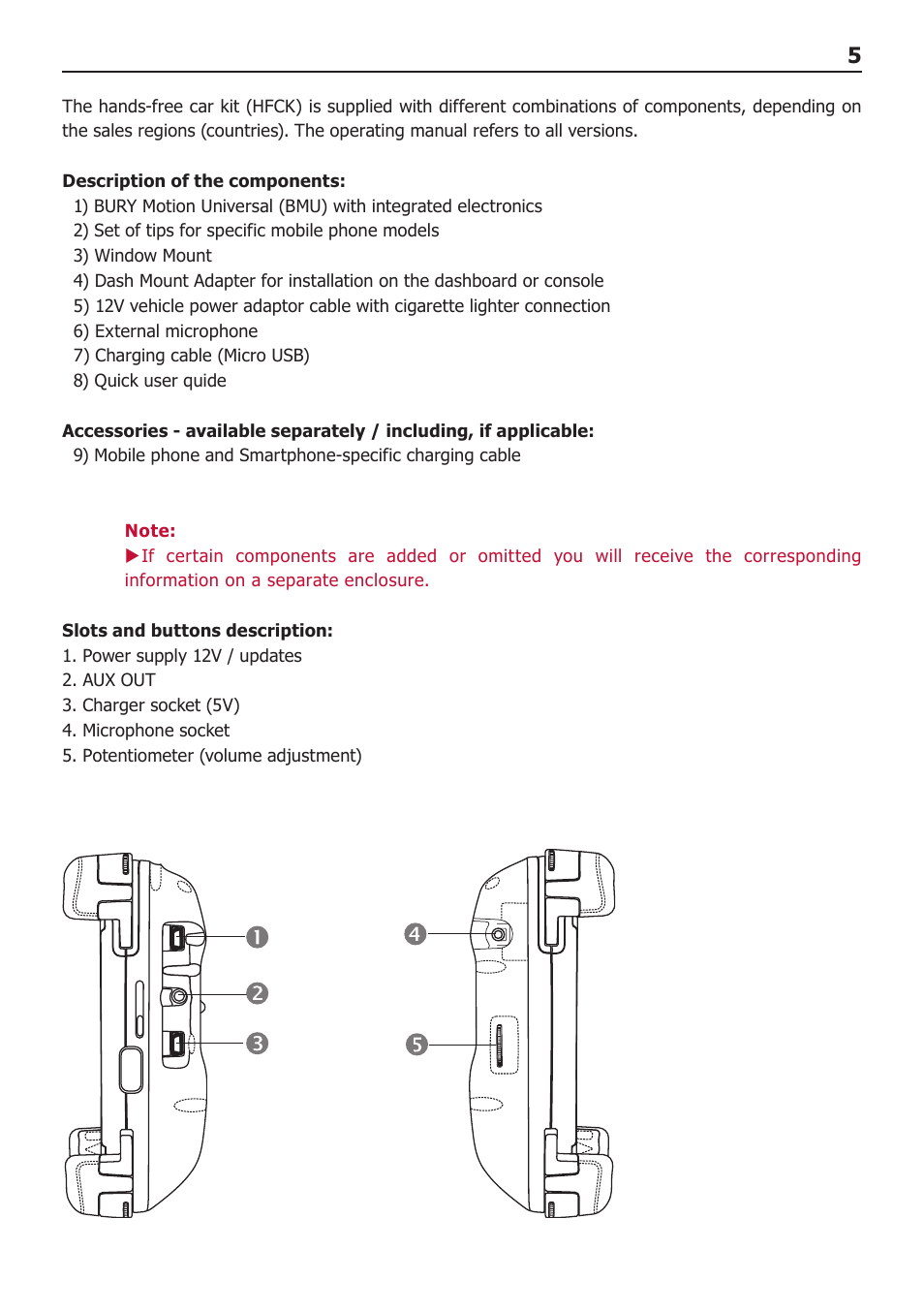 BURY Motion Universal User Manual | Page 5 / 19