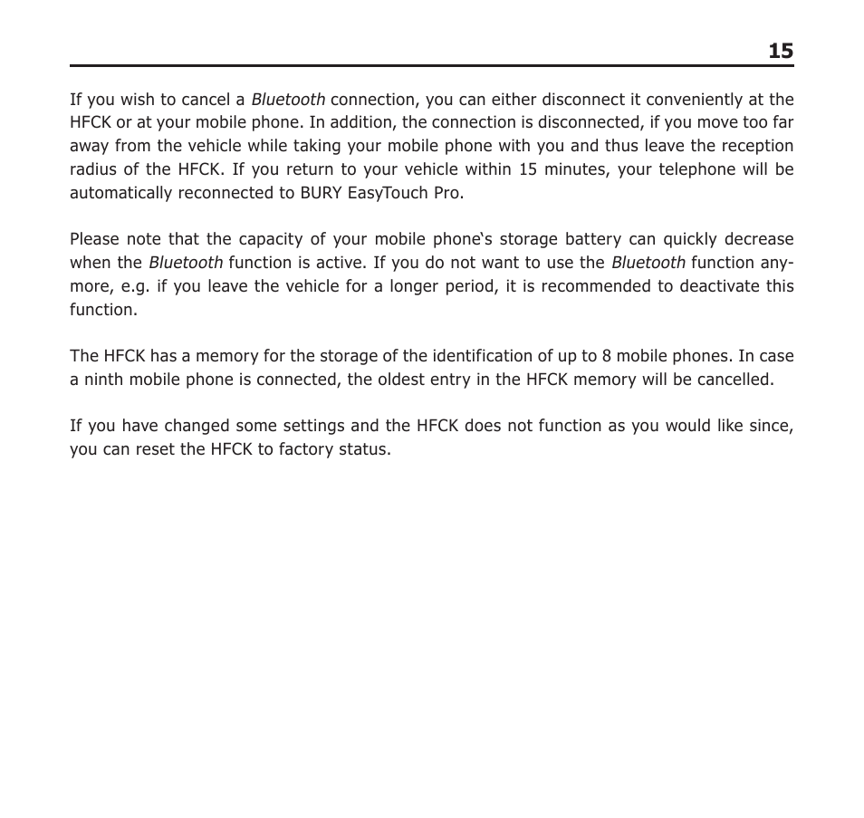 BURY EasyTouch Pro User Manual | Page 15 / 35