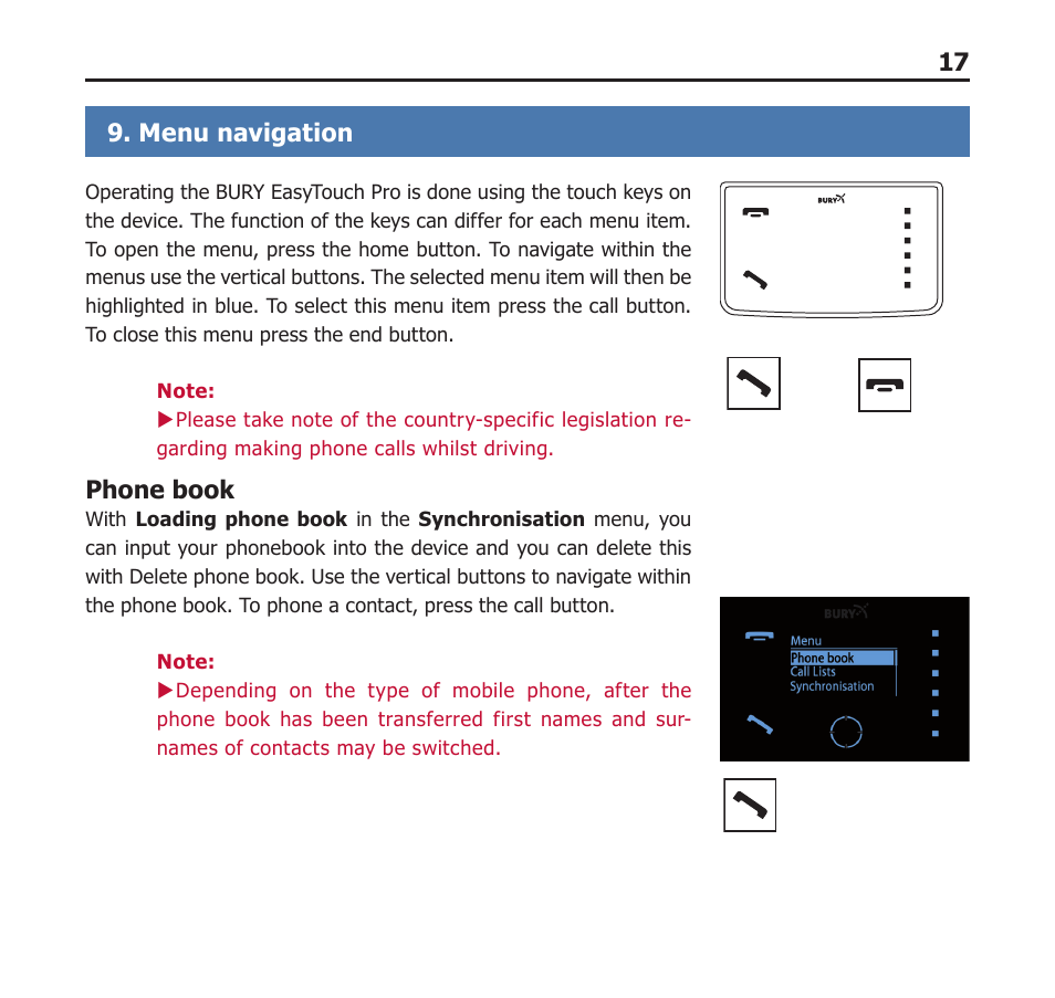 BURY EasyTouch Pro User Manual | Page 17 / 35