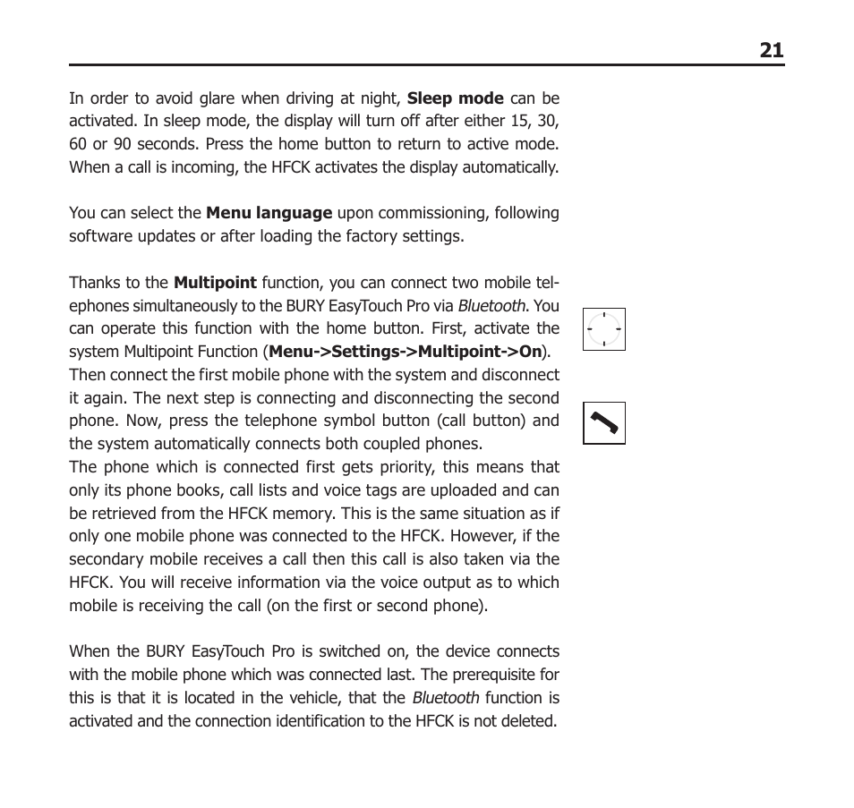 BURY EasyTouch Pro User Manual | Page 21 / 35