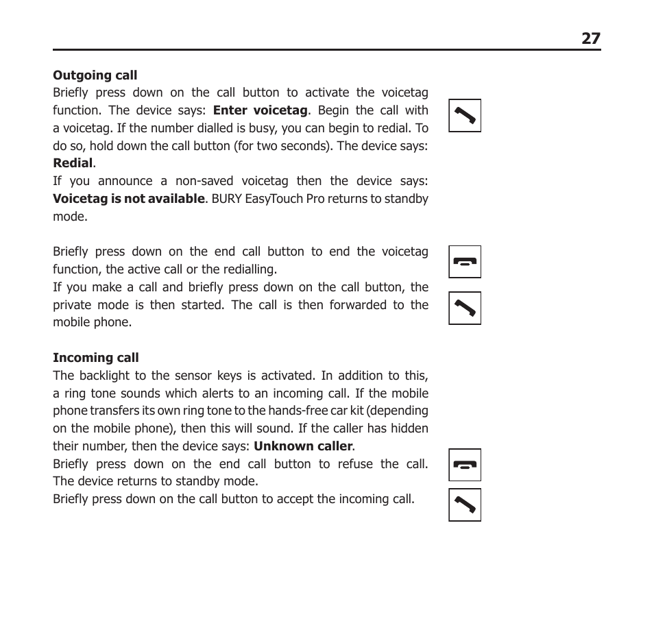 BURY EasyTouch Pro User Manual | Page 27 / 35