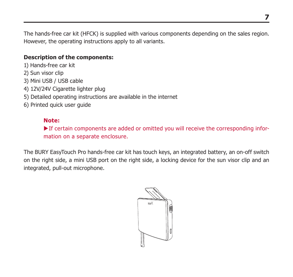 BURY EasyTouch Pro User Manual | Page 7 / 35
