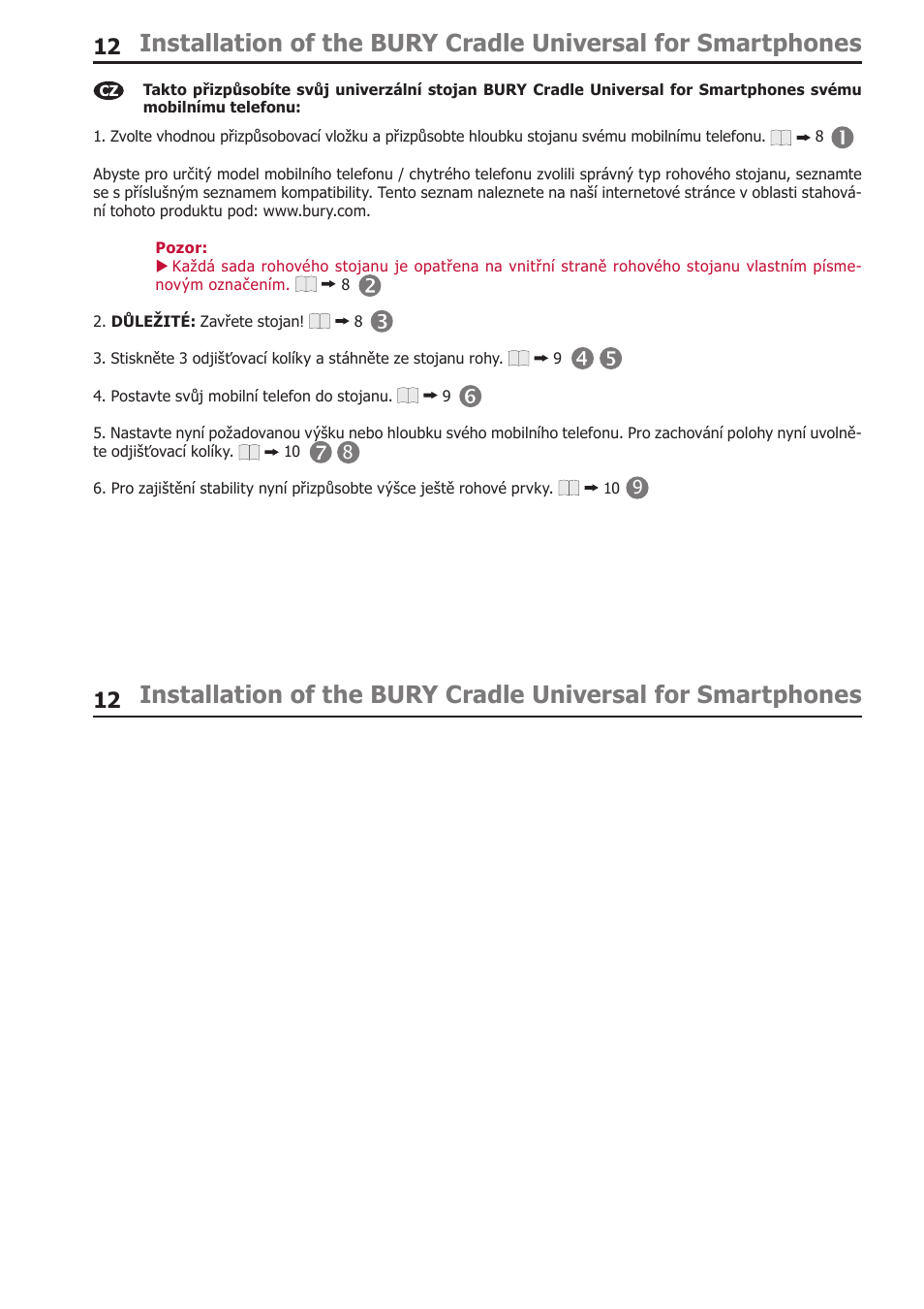 BURY Cradle Universal for Smartphones User Manual | Page 12 / 30