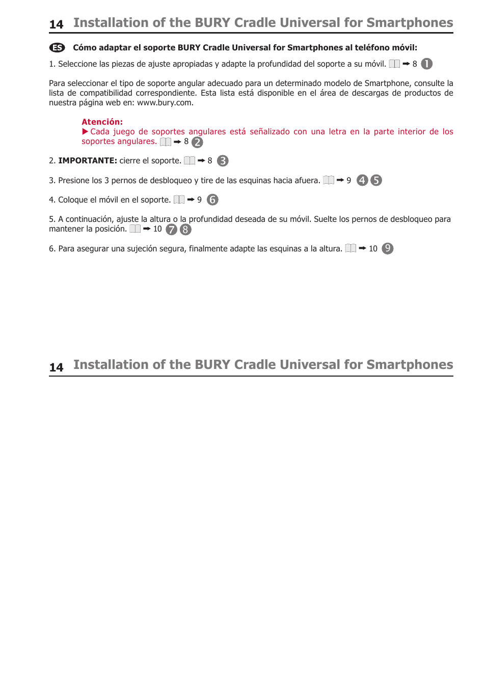 BURY Cradle Universal for Smartphones User Manual | Page 14 / 30