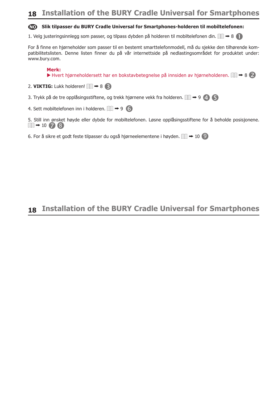 BURY Cradle Universal for Smartphones User Manual | Page 18 / 30