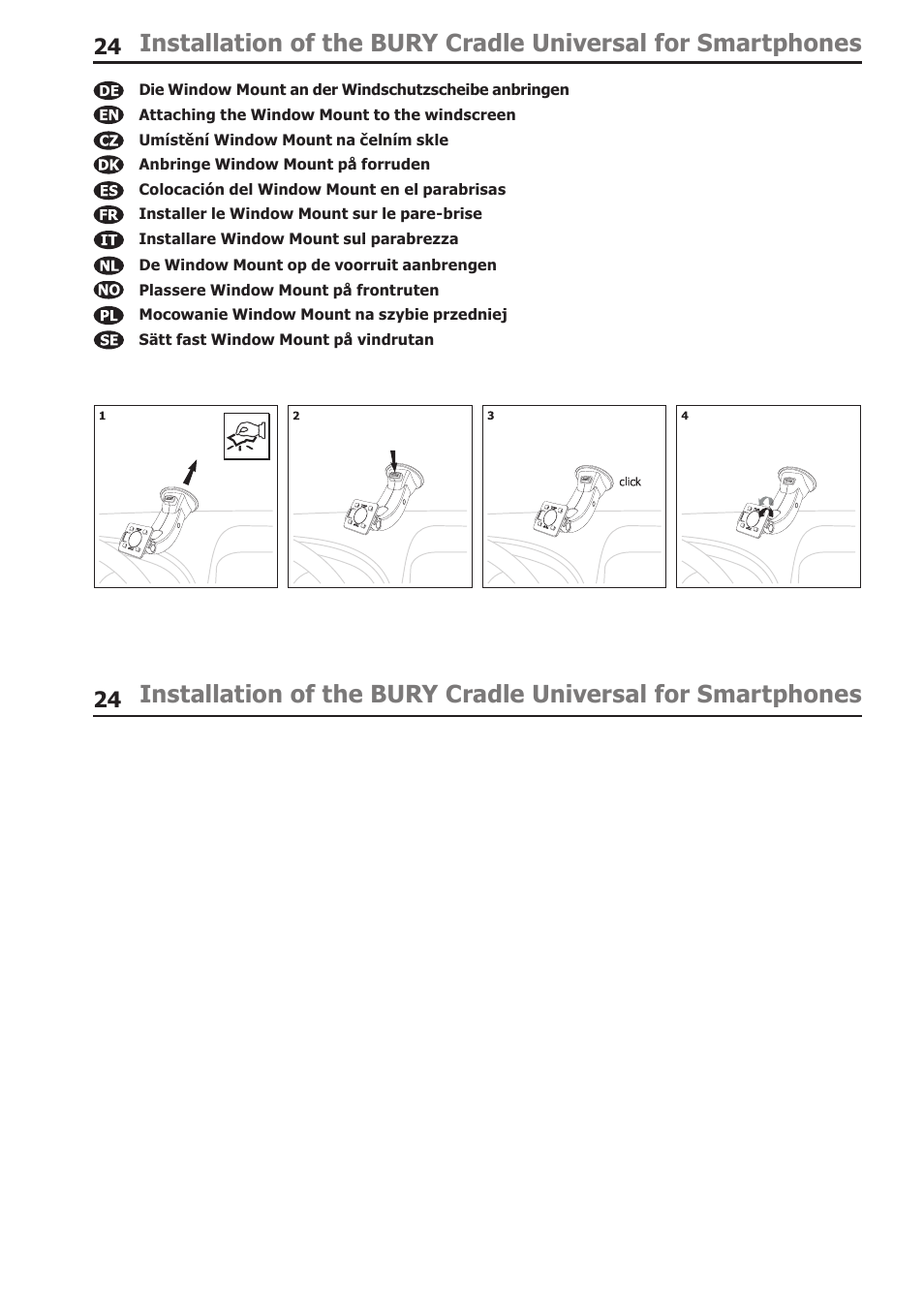 BURY Cradle Universal for Smartphones User Manual | Page 24 / 30