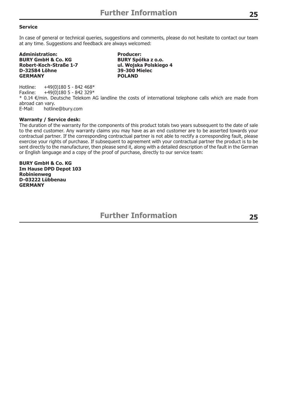 Further information | BURY Cradle Universal for Smartphones User Manual | Page 25 / 30