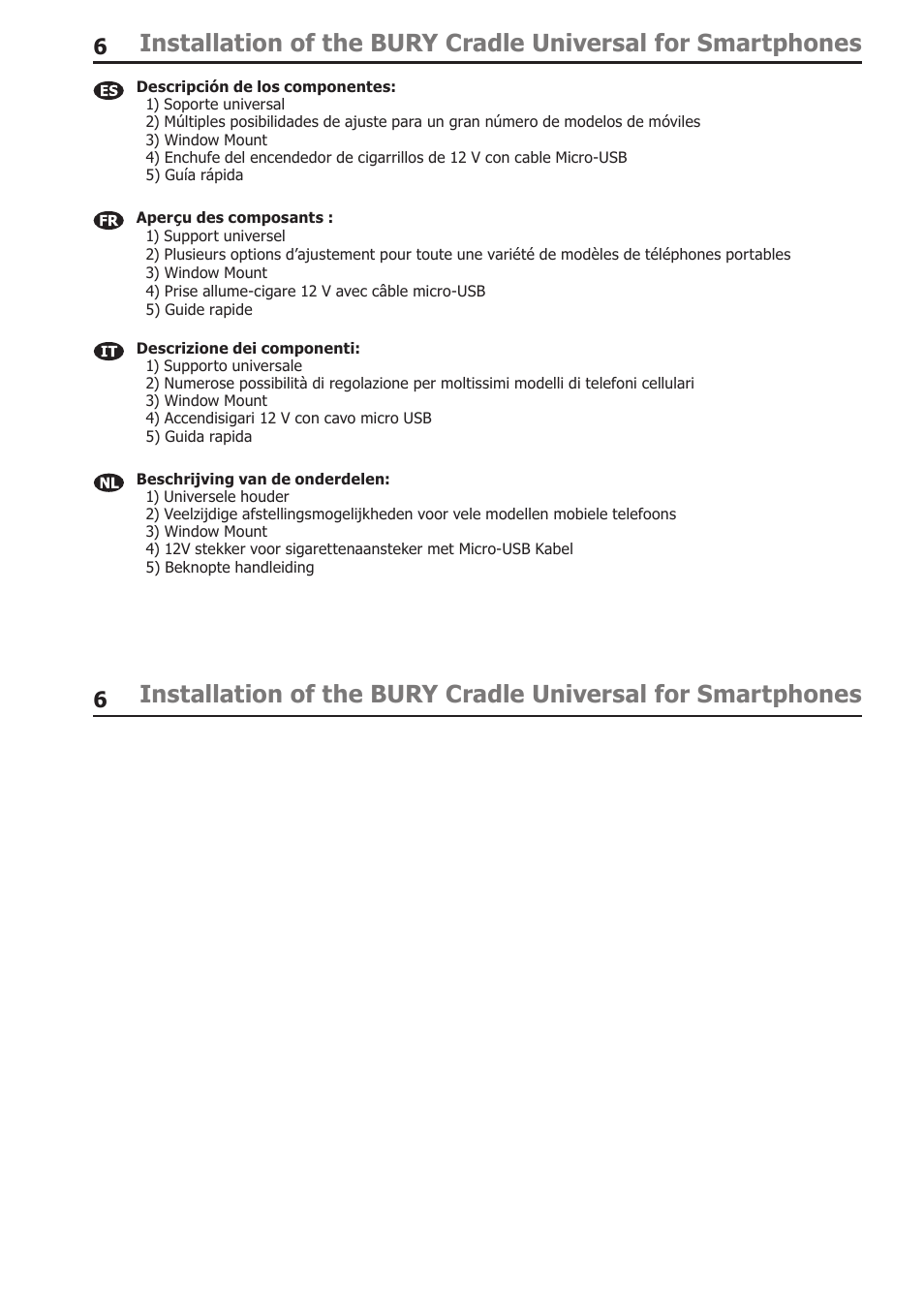 BURY Cradle Universal for Smartphones User Manual | Page 6 / 30