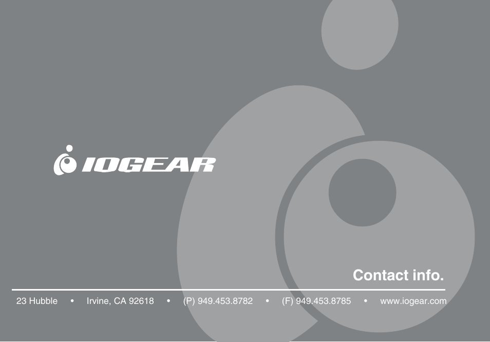 Contact info | IOGear GBGPS201 User Manual | Page 21 / 21