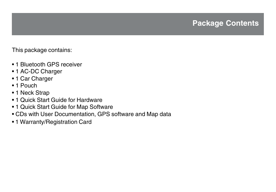 Package contents | IOGear GBGPS201 User Manual | Page 5 / 21