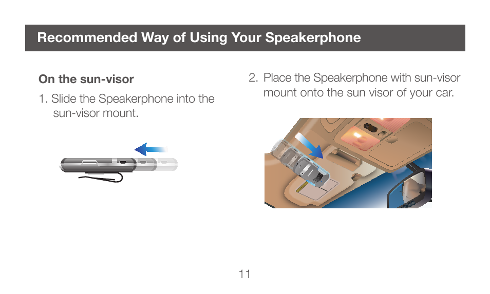 Recommended way of using your speakerphone | IOGear GBHFK331 User Manual | Page 11 / 36