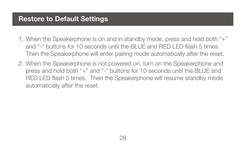 Restore to default settings | IOGear GBHFK331 User Manual | Page 28 / 36