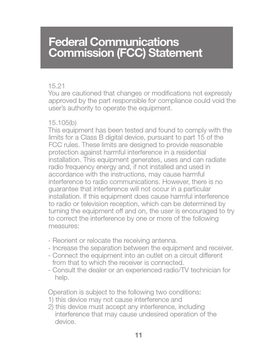 Federal communications commission (fcc) statement | IOGear GBS301 Quick Start User Manual | Page 13 / 16