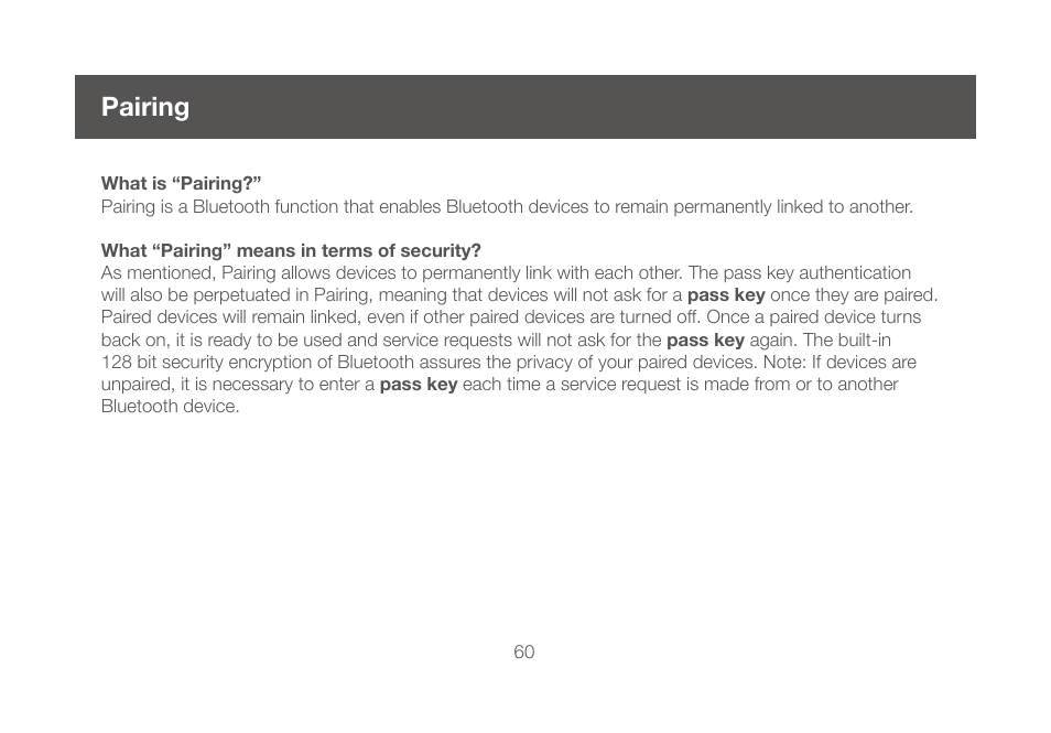 Pairing | IOGear GBU421WM User Manual | Page 60 / 74