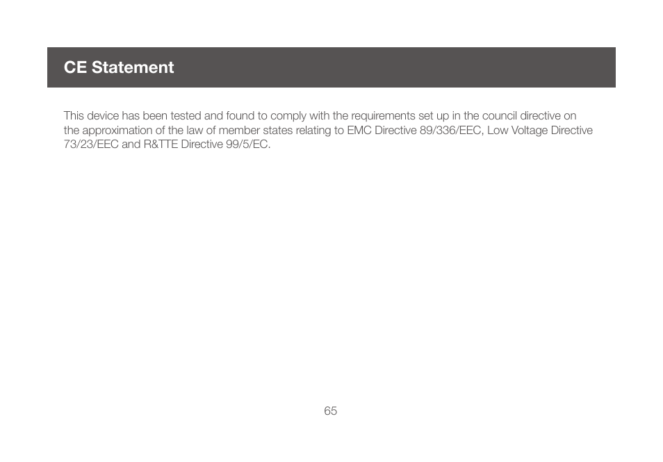 Ce statement | IOGear GBU521W6 Manual User Manual | Page 65 / 68