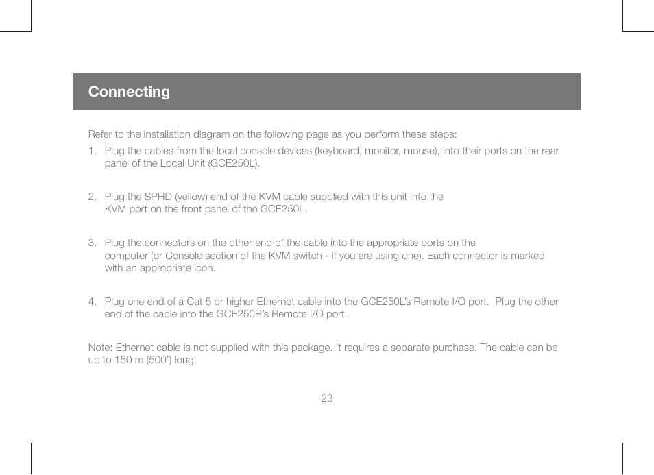 Connecting | IOGear GCE250 User Manual | Page 23 / 44