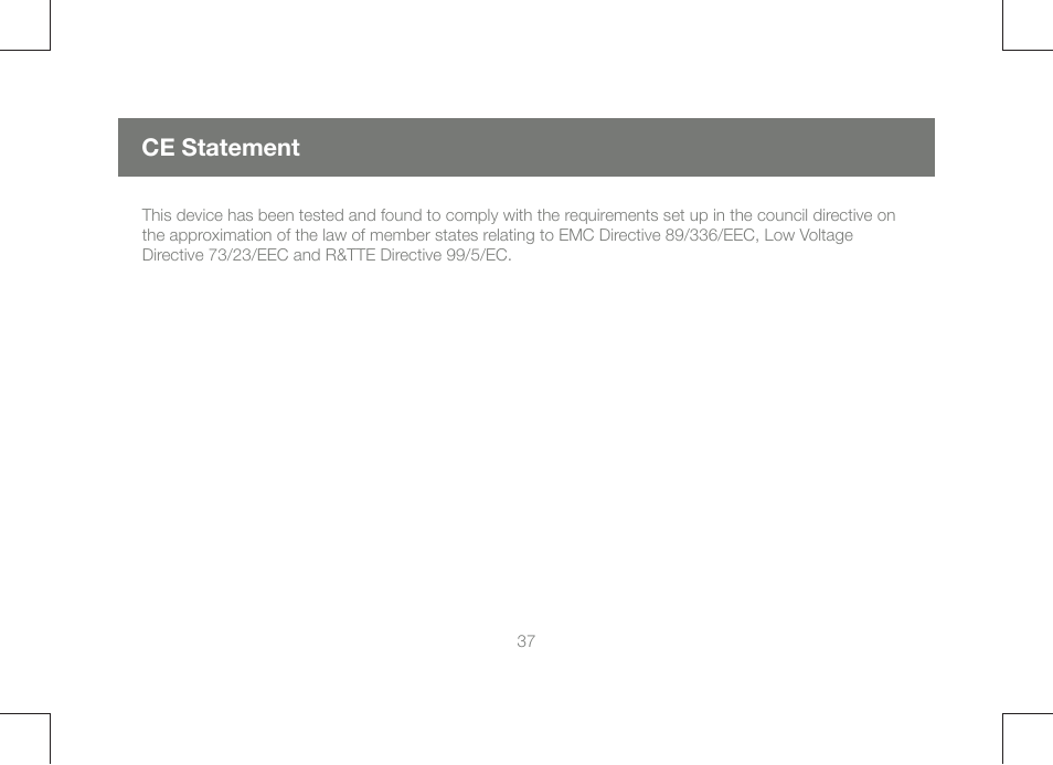 Ce statement | IOGear GCE250 User Manual | Page 37 / 44