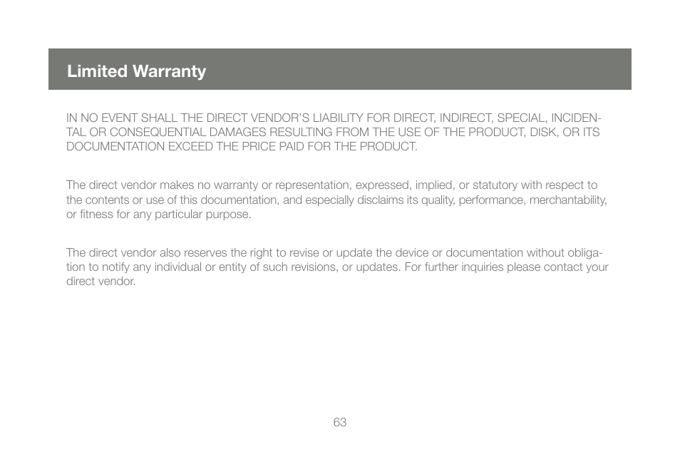 Limited warranty | IOGear GCE800W6 User Manual | Page 63 / 66