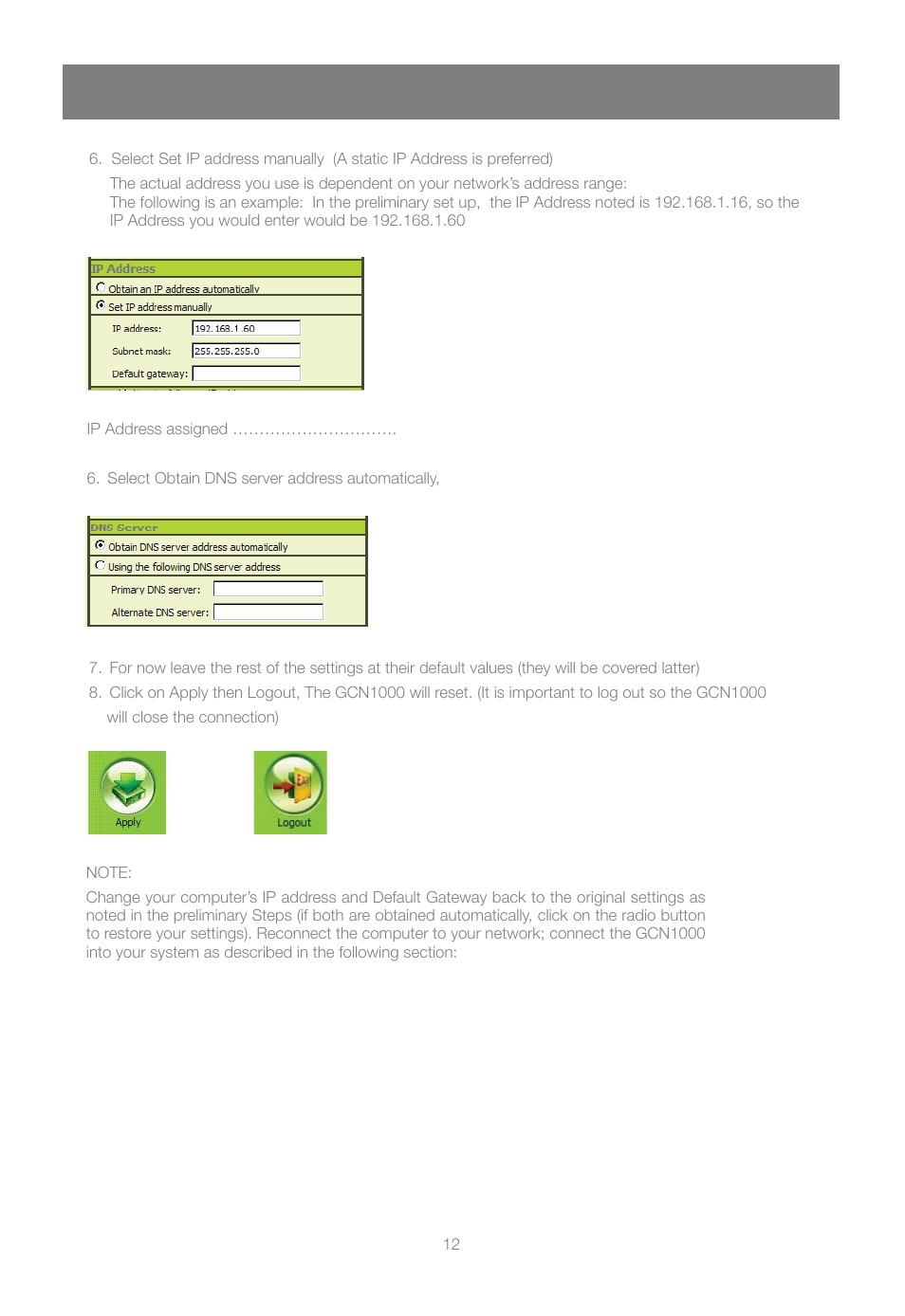 IOGear GCN1000 User Manual | Page 12 / 48